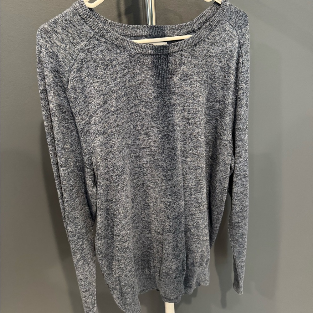 Sonoma Heathered Navy Crewneck Sweater